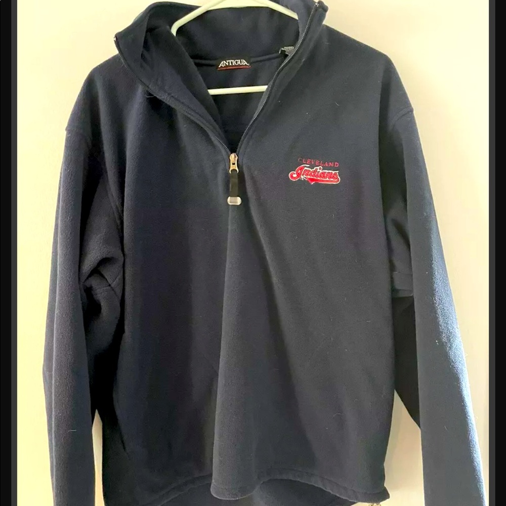 Vintage Cleveland Indians fleece quarter zip size medium